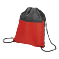 Drawstring Sport Bag with Zip Pocket 210D