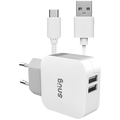 Snug Home Charger With USB Type-C Charge and Sync Cable