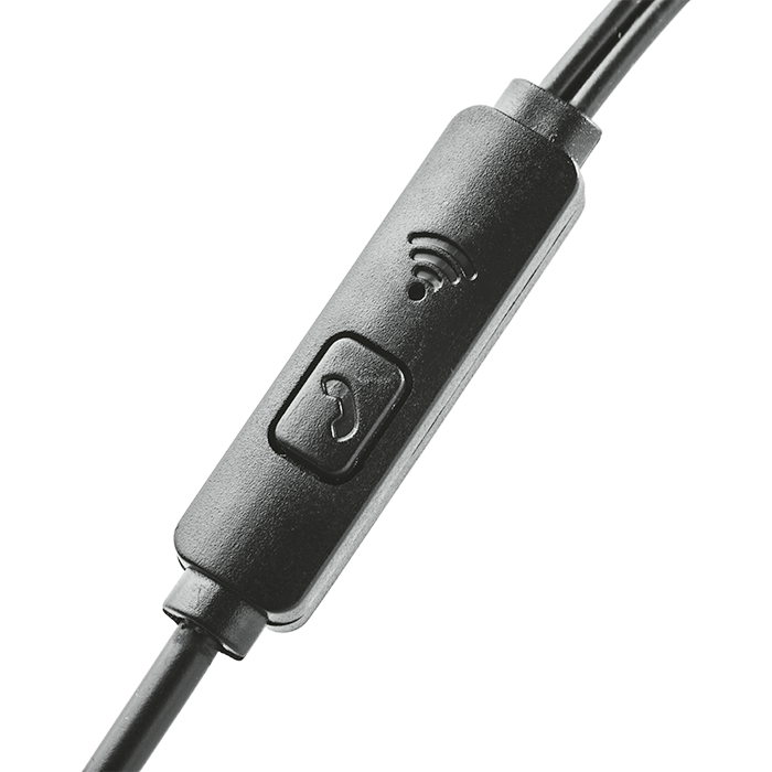 IND Aux Earphone with mic in round PU case