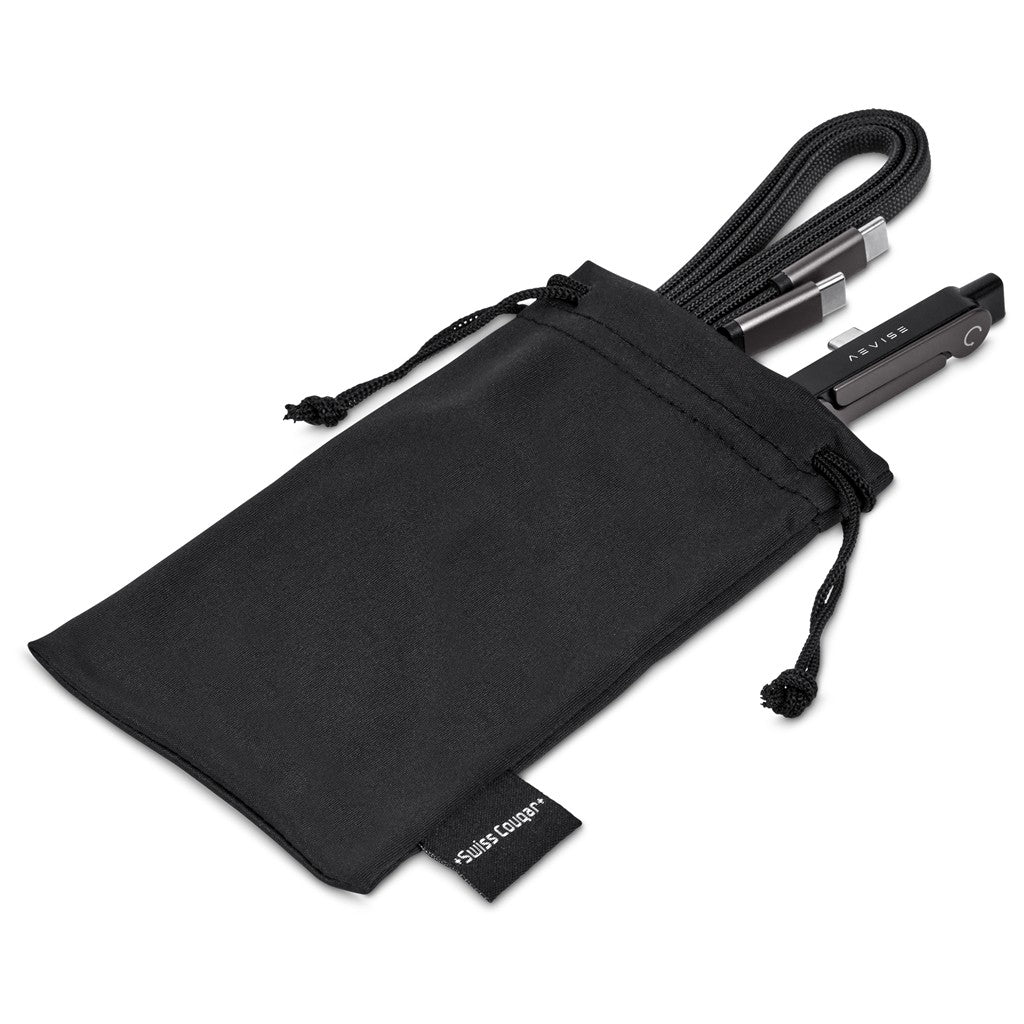 Swiss Cougar Mostar Fast Charge Cable & Type-C Phone Stand