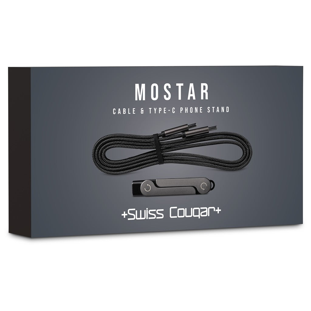 Swiss Cougar Mostar Fast Charge Cable & Type-C Phone Stand