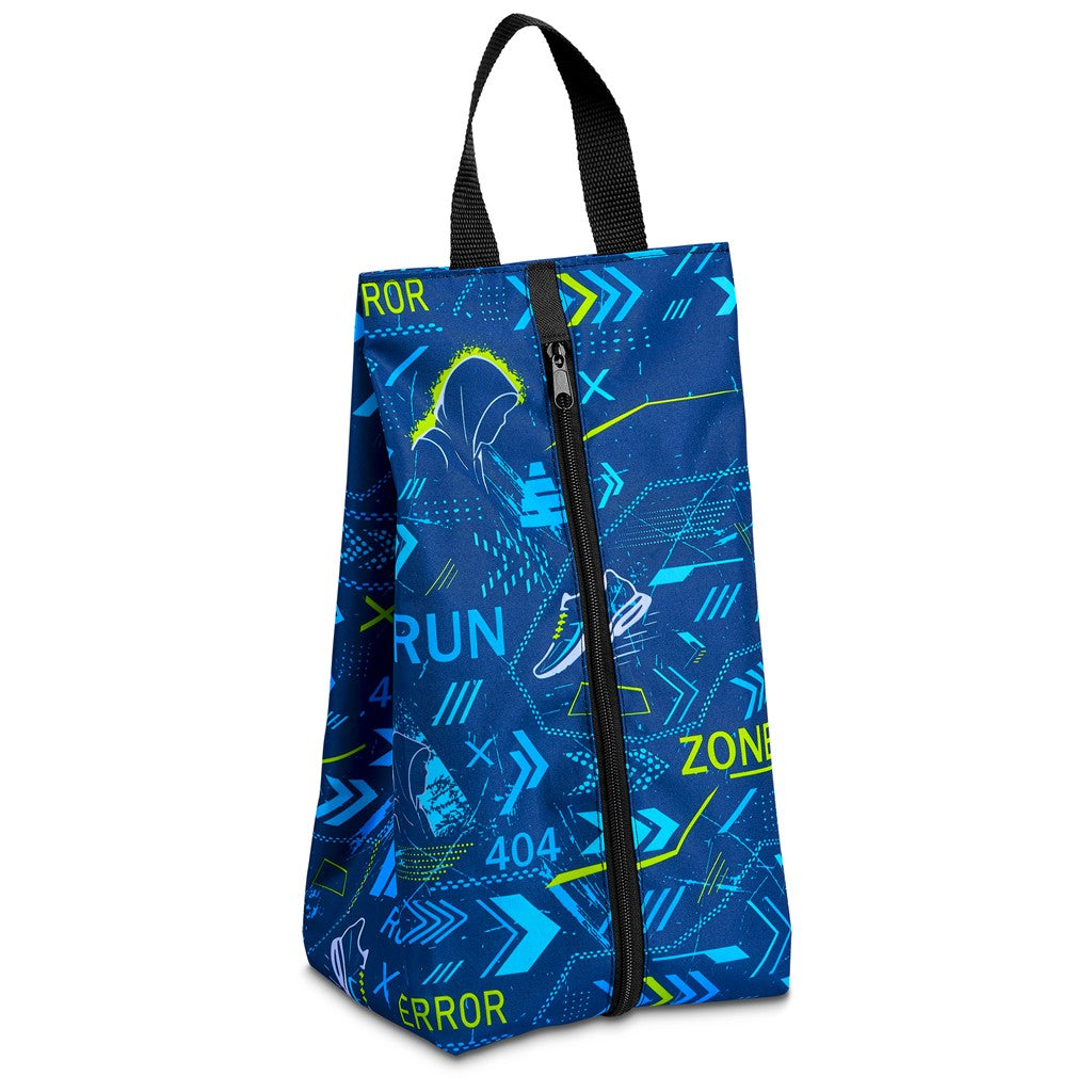Pre-Printed Sample Hoppla Spikes Polyester Shoe Bag